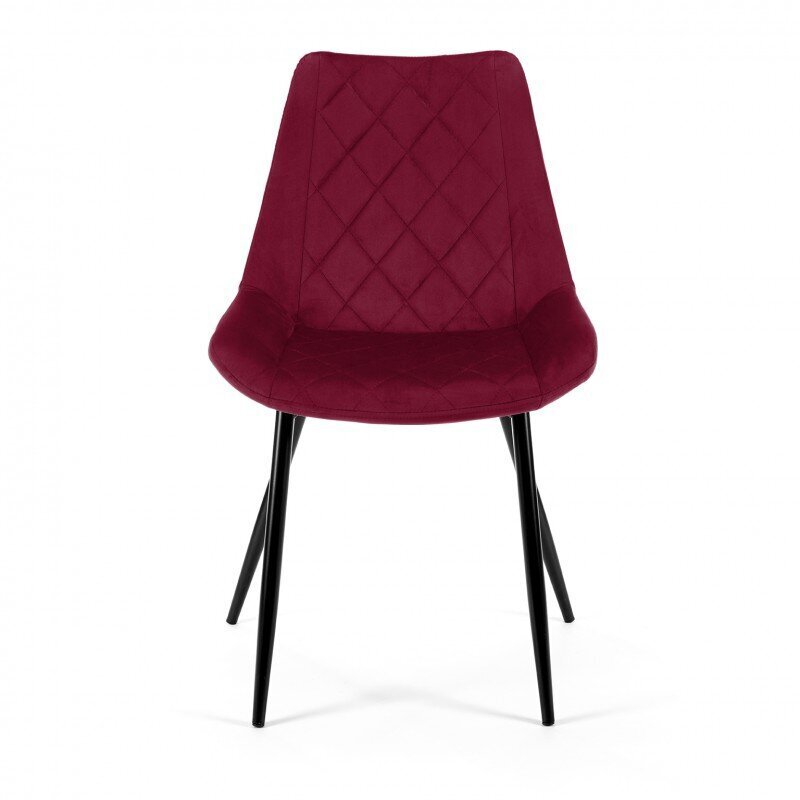 4-ių kėdžių komplektas NORE SJ.0488, tamsiai raudonas цена и информация | Virtuvės ir valgomojo kėdės | pigu.lt