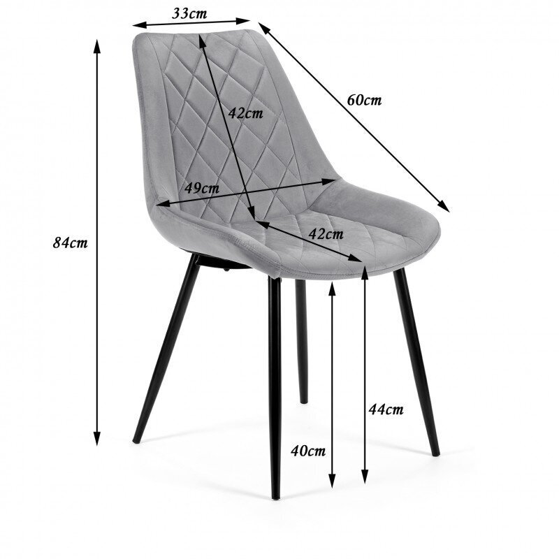 4-ių kėdžių komplektas NORE SJ.0488, tamsiai raudonas kaina ir informacija | Virtuvės ir valgomojo kėdės | pigu.lt