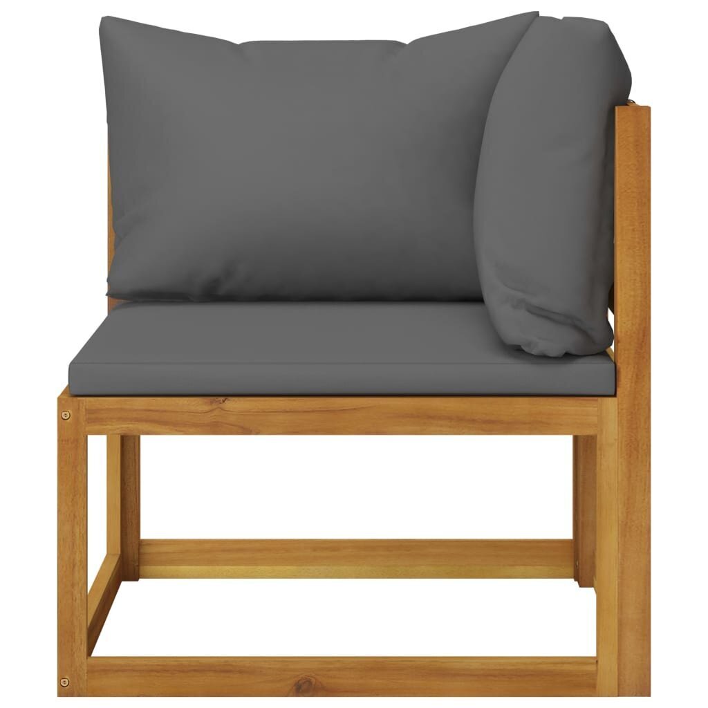 Sodo baldų komplektas su pagalvėmis, 10 dalių, pilkas kaina ir informacija | Lauko baldų komplektai | pigu.lt