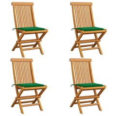 Sodo kėdės su pagalvėlėmis, 4 vn, rudos kaina ir informacija | Lauko kėdės, foteliai, pufai | pigu.lt