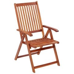 Sulankstomos sodo kėdės, 6 vnt, rudos kaina ir informacija | Lauko kėdės, foteliai, pufai | pigu.lt