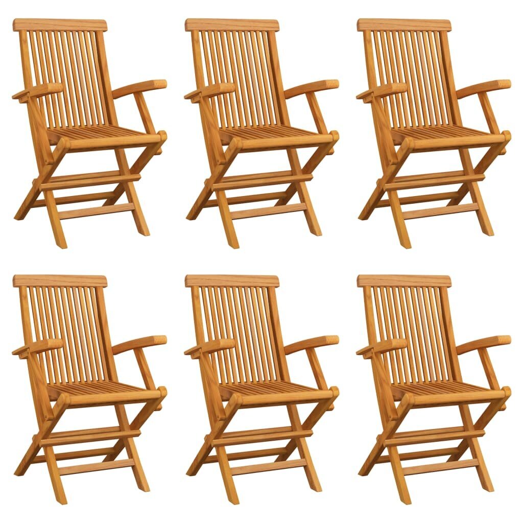Sulankstomos sodo kėdės, 6vnt. kaina ir informacija | Lauko kėdės, foteliai, pufai | pigu.lt