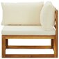 Kampinės sofo su pagalvėmis, 2 vnt, ruda kaina ir informacija | Lauko kėdės, foteliai, pufai | pigu.lt