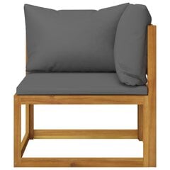 Sofos komplektas su pilkomis pagalvėmis, 2 dalių цена и информация | Садовые стулья, кресла, пуфы | pigu.lt
