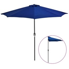 Balkono skėtis su aliuminiu stulpu, 270x135x245 cm, mėlynas цена и информация | Зонты, маркизы, стойки | pigu.lt