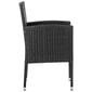 Sodo kėdės, 2 vnt., juodos цена и информация | Lauko kėdės, foteliai, pufai | pigu.lt
