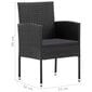 Sodo kėdės, 2 vnt., juodos цена и информация | Lauko kėdės, foteliai, pufai | pigu.lt