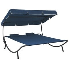 Gultas su stogeliu ir pagalvėmis, mėlynas kaina ir informacija | Gultai | pigu.lt