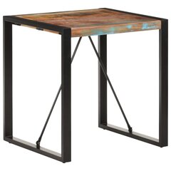 Valgomojo stalas, 70x70x75 cm, juodos/rudos spalvos цена и информация | Кухонные и обеденные столы | pigu.lt