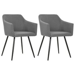 Обеденные стулья, 2 шт., серые  цена и информация | Стулья для кухни и столовой | pigu.lt