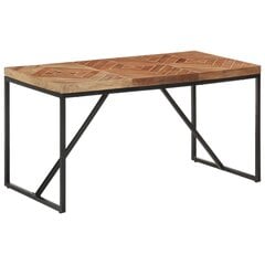 Обеденный стол, 140x70x76 см, коричневый цена и информация | Кухонные и обеденные столы | pigu.lt