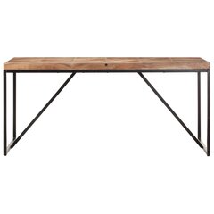 Valgomojo stalas, 160x70x76 cm, rudas kaina ir informacija | Virtuvės ir valgomojo stalai, staliukai | pigu.lt