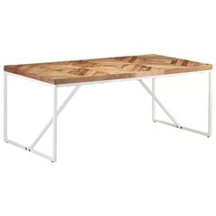 Valgomojo stalas, 180x90x76cm, akacija ir mango mediena kaina ir informacija | Virtuvės ir valgomojo stalai, staliukai | pigu.lt