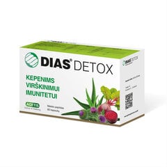 Maisto papildas Dias Detox, 60 kapsulių цена и информация | Витамины, пищевые добавки, препараты для хорошего самочувствия | pigu.lt