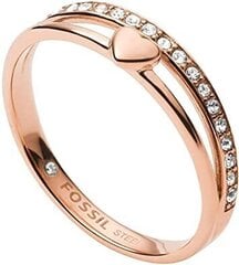 Fossil Романтичное бронзовое кольцо с кристаллами JF03460791 цена и информация | Кольца | pigu.lt