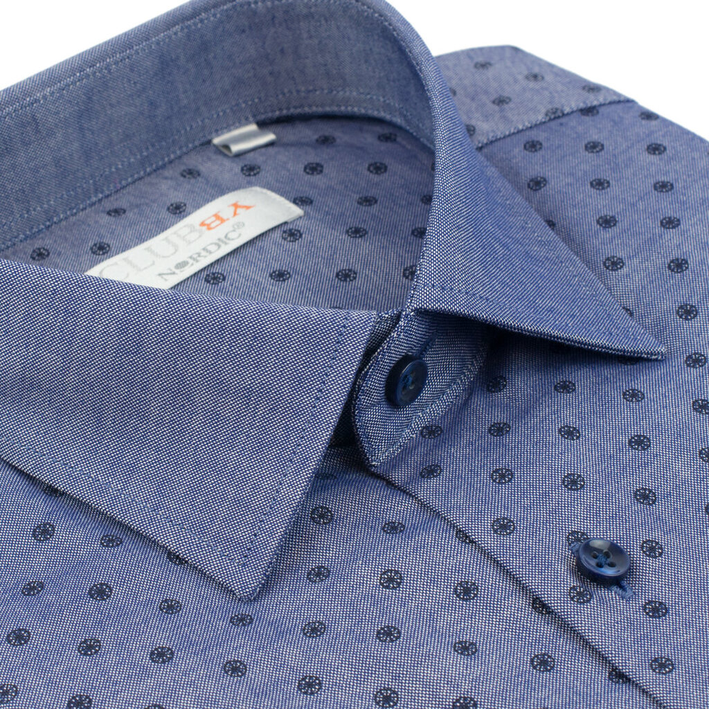Marškiniai ilgomis rankovėmis vyrams Nordic, mėlyni kaina ir informacija | Vyriški marškiniai | pigu.lt