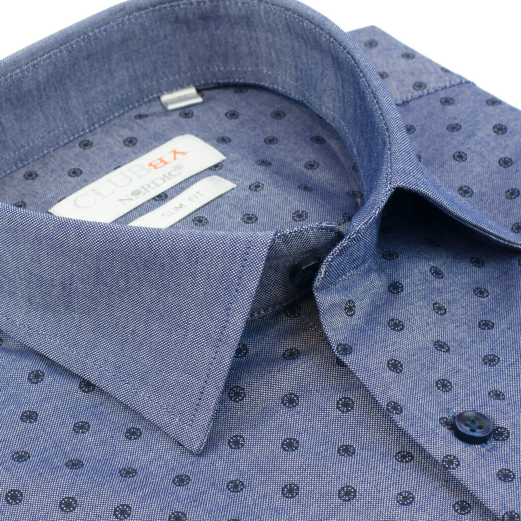 Marškiniai ilgomis rankovėmis vyrams Nordic, mėlyni цена и информация | Vyriški marškiniai | pigu.lt