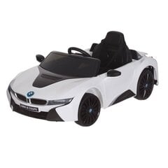 Одноместный детский электромобиль BMW i8, белый цена и информация | Электромобили для детей | pigu.lt