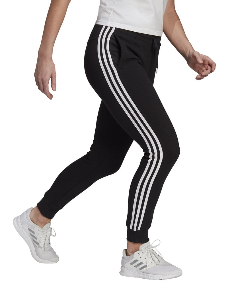 Sportinės kelnės moterims Adidas W 3S Fl C Pt Black, juodos kaina ir informacija | Sportinė apranga moterims | pigu.lt