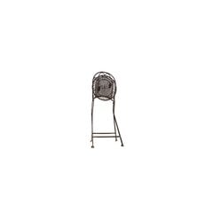 Металлический складной стул, коричневый цена и информация | Садовые стулья, кресла, пуфы | pigu.lt