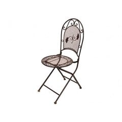 Металлический складной стул, коричневый цена и информация | Садовые стулья, кресла, пуфы | pigu.lt