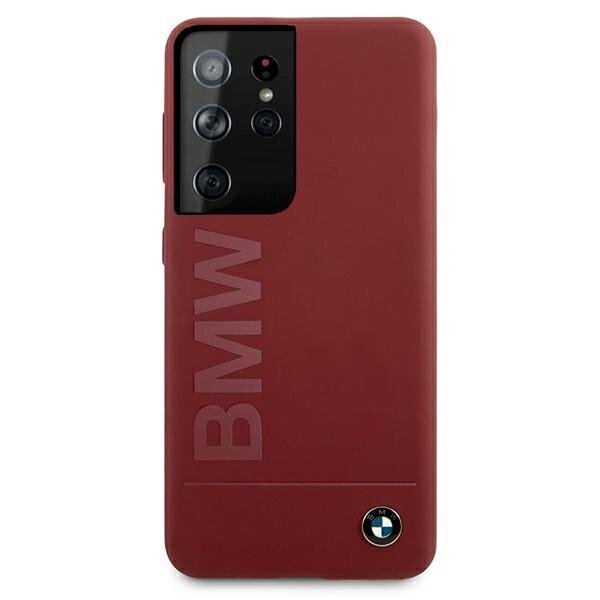 BMW Case BMHCS21LSLBLRE skirtas Samsung S21 Ultra G998, raudonas цена и информация | Telefono dėklai | pigu.lt