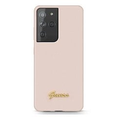 Dėklas Guess GUHCS21LLSLMGLP skirtas S21 Ultra G998, rožinė kaina ir informacija | Telefono dėklai | pigu.lt