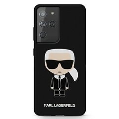 Karl Lagerfeld KLHCS21LSLFKBK, skirtas S21 Ultra G998, juodas kaina ir informacija | Telefono dėklai | pigu.lt