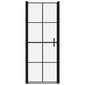 Dušo durys, juodos spalvos, 81x195cm, grūdintas stiklas kaina ir informacija | Dušo durys ir sienelės | pigu.lt