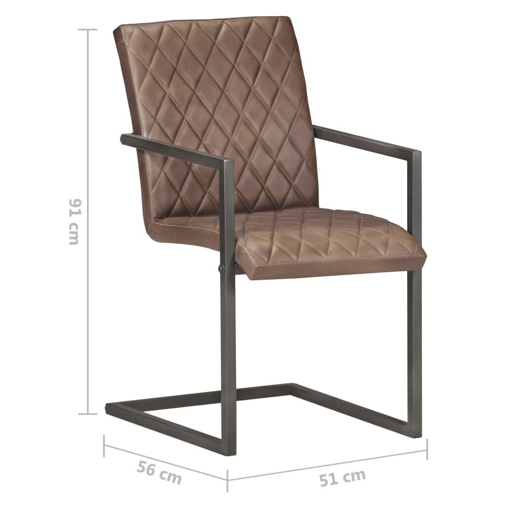 Valgomojo kėdės, 4 vnt, rudos kaina ir informacija | Virtuvės ir valgomojo kėdės | pigu.lt