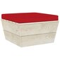 Sodo baldų komplektas iš palečių su pagalvėlėmis, 4 dalių, raudonas kaina ir informacija | Lauko baldų komplektai | pigu.lt