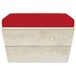 Sodo baldų komplektas iš palečių su pagalvėlėmis, 4 dalių, raudonas kaina ir informacija | Lauko baldų komplektai | pigu.lt
