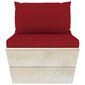 Sodo baldų komplektas iš palečių su pagalvėmis, 10 dalių, raudonas цена и информация | Lauko baldų komplektai | pigu.lt