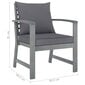 Sodo kėdės su pagalvėmis, 2 vnt., medienos masyvas цена и информация | Lauko kėdės, foteliai, pufai | pigu.lt