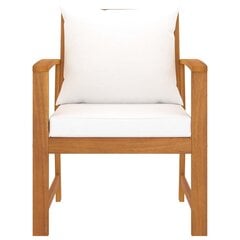 Sodo kėdės su pagalvėmis, 2 vnt., medienos masyvas цена и информация | Садовые стулья, кресла, пуфы | pigu.lt