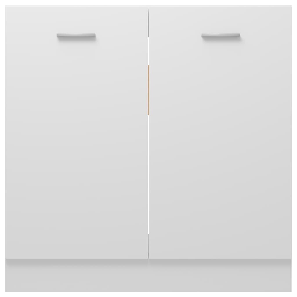 Apatinė spintelė praustuvui, 80x46x81,5 cm, baltos spalvos kaina ir informacija | Virtuvinės spintelės | pigu.lt