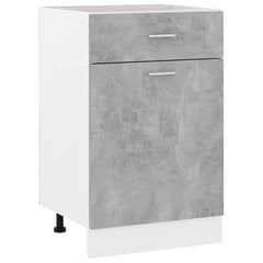 Apatinė spintelė su stalčiumi, 50x46x81,5 cm, pilka цена и информация | Кухонные шкафчики | pigu.lt