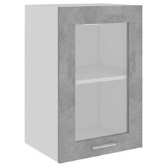 Pakabinama stiklinė spintelė, 40x31x60 cm, pilka цена и информация | Кухонные шкафчики | pigu.lt
