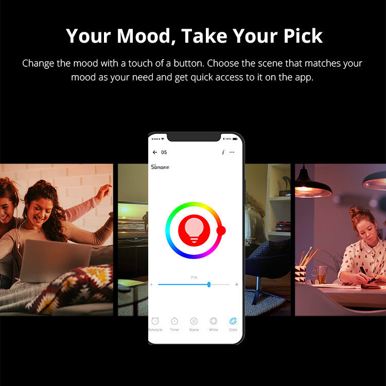 Sonoff išmanioji LED lemputė B05-B-A60 RGB kaina ir informacija | Elektros lemputės | pigu.lt