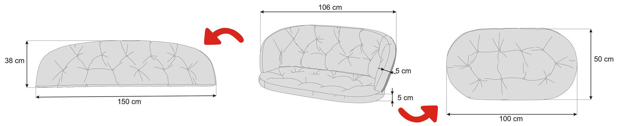 Pagalvė sofai Hobbygarden Amanda Prestige 100x50 cm, tamsiai pilka kaina ir informacija | Pagalvės, užvalkalai, apsaugos | pigu.lt