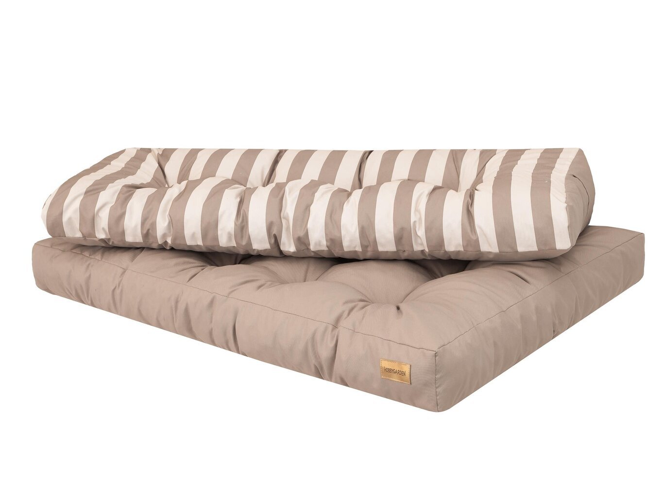 Atlošo pagalvė paletei Hobbygarden Leo 120x40cm, smėlio spalvos kaina ir informacija | Pagalvės, užvalkalai, apsaugos | pigu.lt