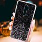 Telefono dėklas Fusion glue glitter, skirtas Samsung A426 Galaxy A42 5G, juodas цена и информация | Telefono dėklai | pigu.lt