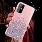 Telefono dėklas Fusion glue glitter, skirtas Samsung A426 Galaxy A42 5G, rožinis kaina ir informacija | Telefono dėklai | pigu.lt