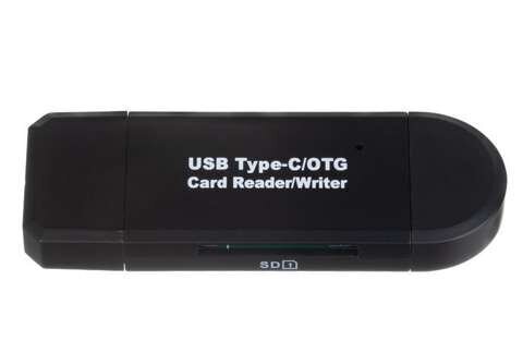 Kortelių skaitytuvas 5in1 USB, USB-C, USB 3.1 C tipo, Micro USB, Card reader kaina ir informacija | Adapteriai, USB šakotuvai | pigu.lt