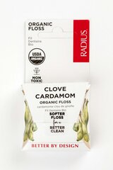 Органическая зубная нить Radius Organic Clove Cardamom 50 м цена и информация | Зубные щетки, пасты | pigu.lt