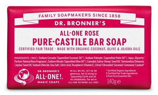 Чистое кастильское мыло Dr. Bronner's Rose 140 г цена и информация | Мыло | pigu.lt