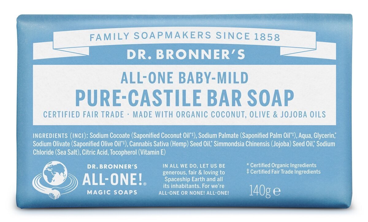 Kastilijos muilas Dr. Bronner's Baby-Mild, 140 g цена и информация | Muilai | pigu.lt