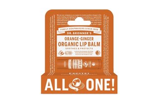 Lūpų balzamas Dr. Bronner's Orange-Ginger, 4 g kaina ir informacija | Lūpų dažai, blizgiai, balzamai, vazelinai | pigu.lt