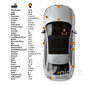BMW A96 - MINERALWEISS Dažų korektorius įbrėžimų taisymui + Lakas 15 ml цена и информация | Automobiliniai dažai | pigu.lt