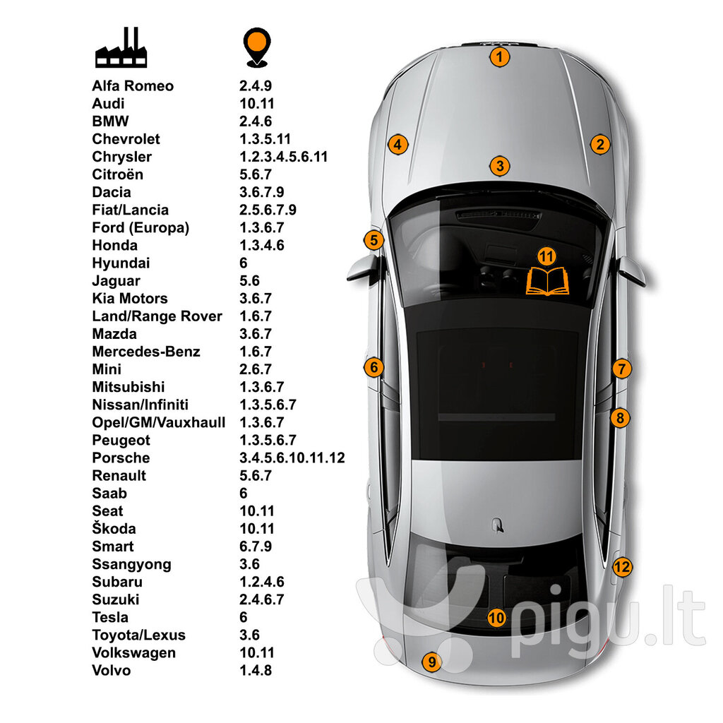 CITROEN 576 - VERDE LAGGON Rinkinys: Korektorius įbrėžimų taisymui + Rūdžių modifikatorius + Lakas 15 ml kaina ir informacija | Automobiliniai dažai | pigu.lt
